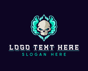 Steam - Skull Vape Gaming logo design