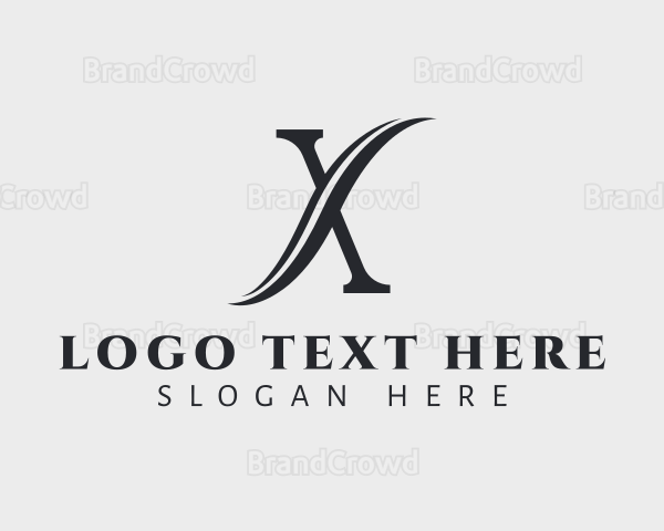 Beauty Wave Letter X Logo