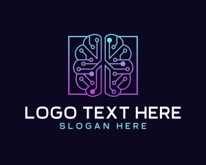 Brain - Artificial Intelligence Brain logo design