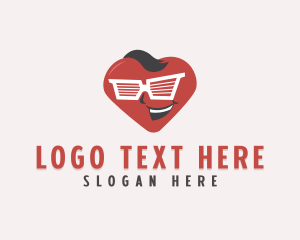 Emoji - Cool Shades Heart logo design