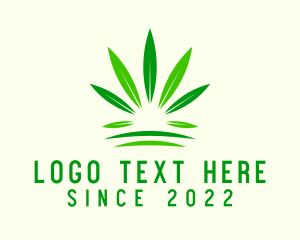 Ganja - Medicinal Marijuana Leaf logo design