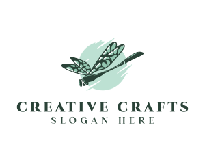 Crafts - Dragonfly Insect Cosmetics logo design