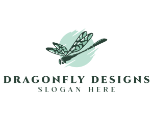 Dragonfly Insect Cosmetics logo design