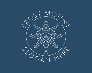 Elegant Frost Snowflake logo design