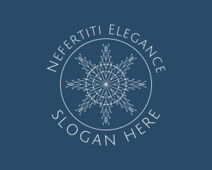 Elegant Frost Snowflake logo design