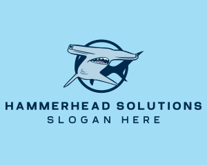 Hammerhead Shark Animal logo design