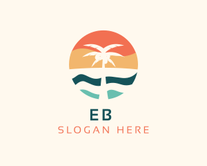 Coconut Tree Beach Logo