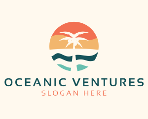 Coconut Tree Beach logo design