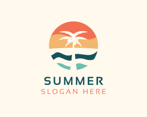 Coconut Tree Beach logo design