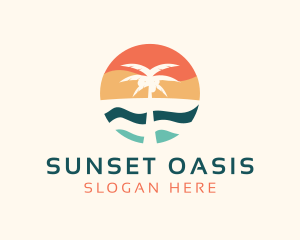 Coconut Tree Beach logo design