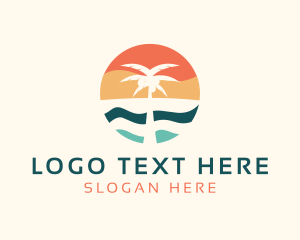 Coconut Tree Beach Logo