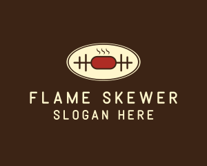 Skewer - Meat Barbeque Cooking logo design