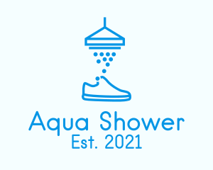 Shower - Blue Shoe Cleaner logo design