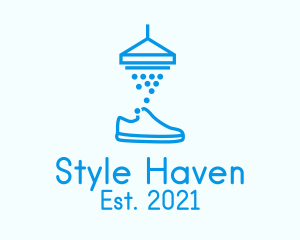 Shoe - Blue Shoe Cleaner logo design