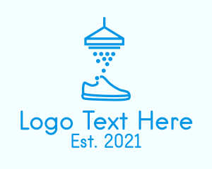 Shoe - Blue Shoe Cleaner logo design