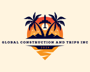 Airplane Getaway Trip logo design