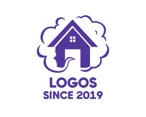 Health - Purple House Smoke logo design