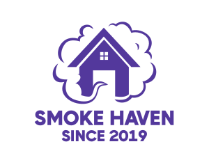 Purple House Smoke logo design