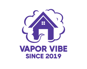 Purple House Smoke logo design