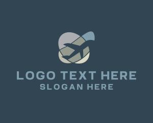 Vacation - Abstract Airplane Travel Vacation logo design