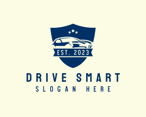 Car Driving Crest logo design