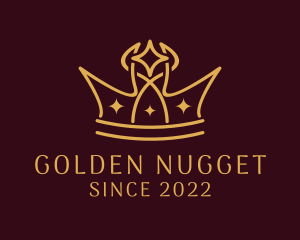 Golden Star Crown  logo design