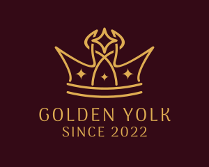 Golden Star Crown  logo design