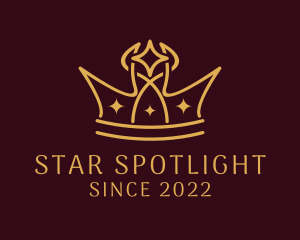 Golden Star Crown  logo design