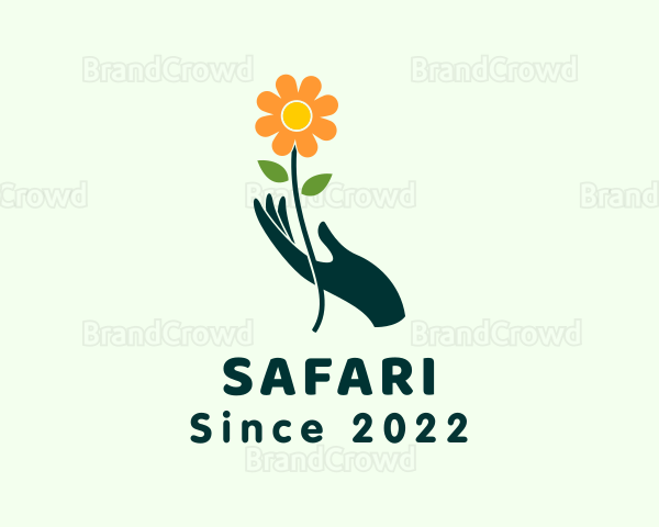 Daisy Flower Hand Logo