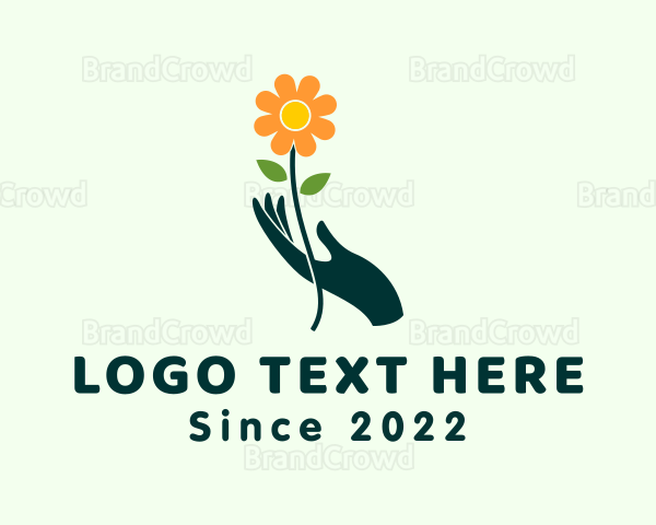 Daisy Flower Hand Logo