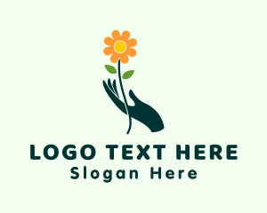 Daisy Flower Hand Logo