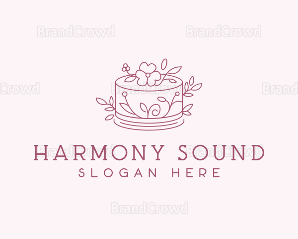 Floral Dessert Cake Logo