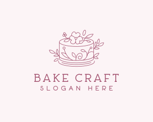 Floral Dessert Cake logo design