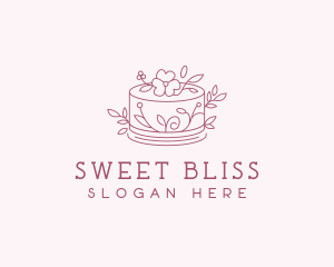 Floral Dessert Cake logo design