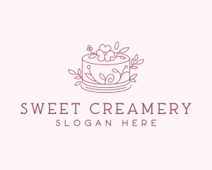 Floral Dessert Cake logo design