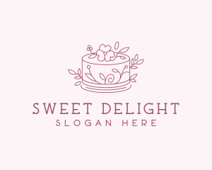 Floral Dessert Cake logo design