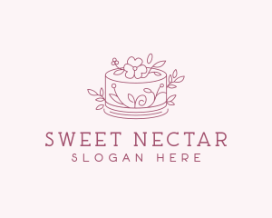 Floral Dessert Cake logo design