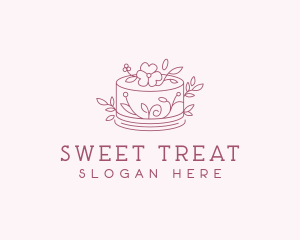 Floral Dessert Cake logo design