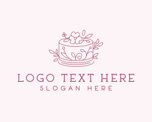 Floral Dessert Cake Logo