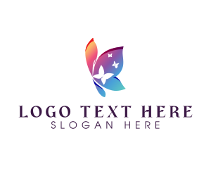 Digital Marketing - Wellness Skincare Butterfly logo design