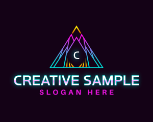 Creative Triangle Pyramid logo design