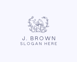 Shrooms - Herbal Mushroom Garden logo design