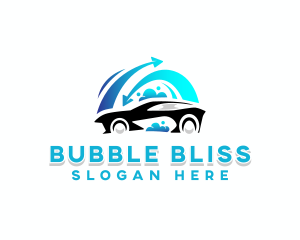 Car Wash Bubble logo design