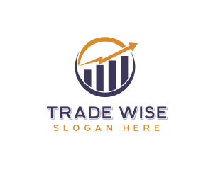 Trader - Graph Financial Statistics logo design