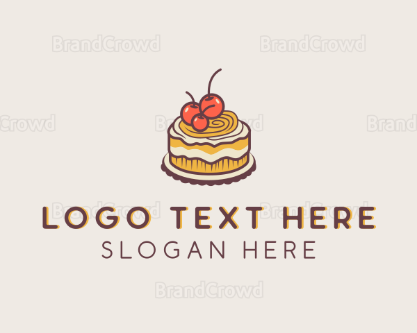 Cherry Cake Pastry Logo