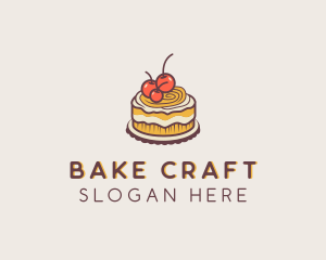 Cherry Cake Pastry logo design