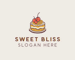 Cherry Cake Pastry logo design