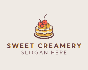 Cherry Cake Pastry logo design