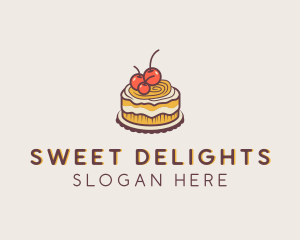 Cake - Cherry Cake Pastry logo design