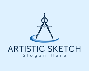 Drawing - Compass Technical Drawing logo design